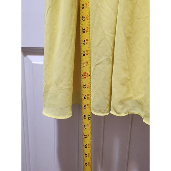 BCX Yellow Dress Women's M Halter Elastic Waist Lined Spring Summer - Picture 7 of 7